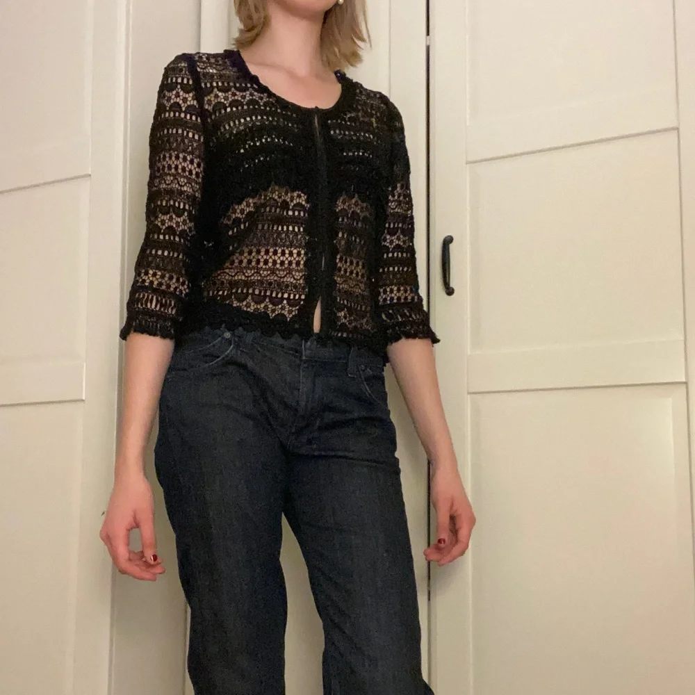 Isabel Marant cropped black lace blouse - Picture 1 of 6